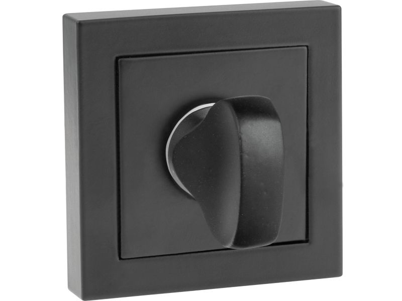 Dørskilt Kort Firkantet WC Sort Aluminium 52 mm