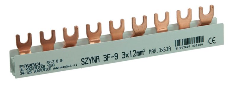 Pawbol 3F S-9 strømskinne