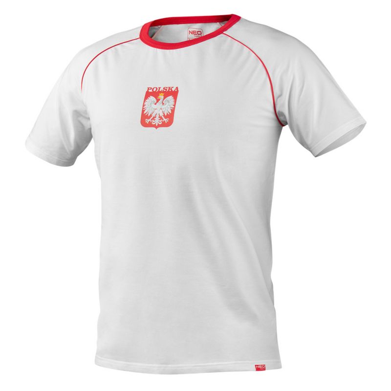 NEO TOOLS Polska L fan-T-shirt hvid-rød 1 stk.