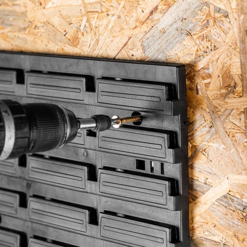 KADAX værktøjstavle 78x78 cm med 50 dele – robust værkstedsopbevaring til garage