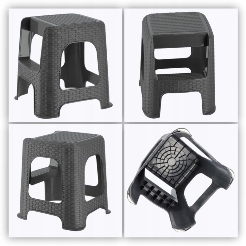 KADAX køkkenstol med trin - solid og skridsikker taburet med 160 kg bæreevne