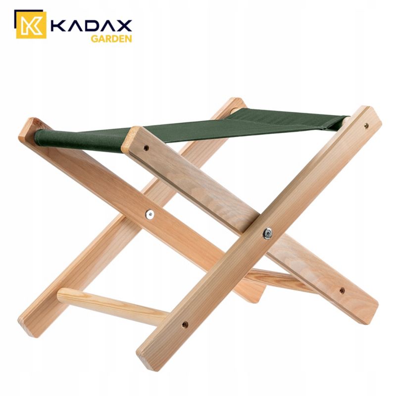 Sammenklappelig KADAX Træskammel med Fodstøtte 40 x 31 cm