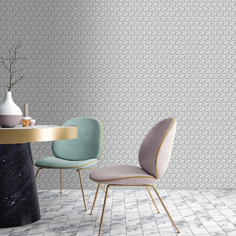 GoodHome Onagre fliselin-tapet i hvid