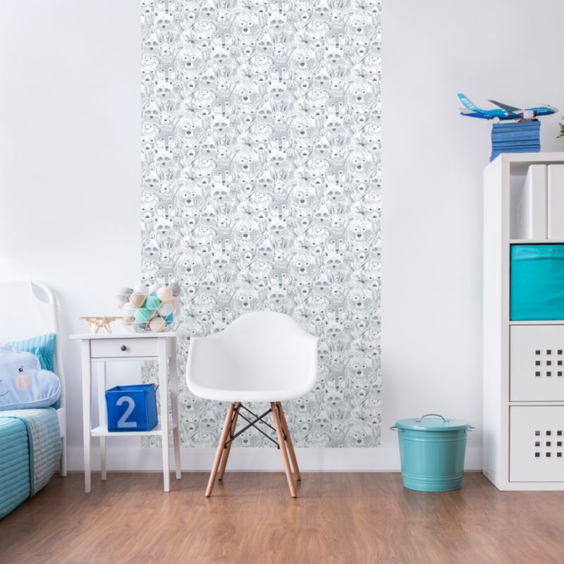 Grå fliselin-tapet Jad