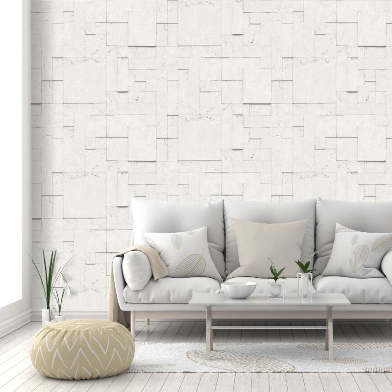 Vinyl tapet på nonwoven Emer hvid