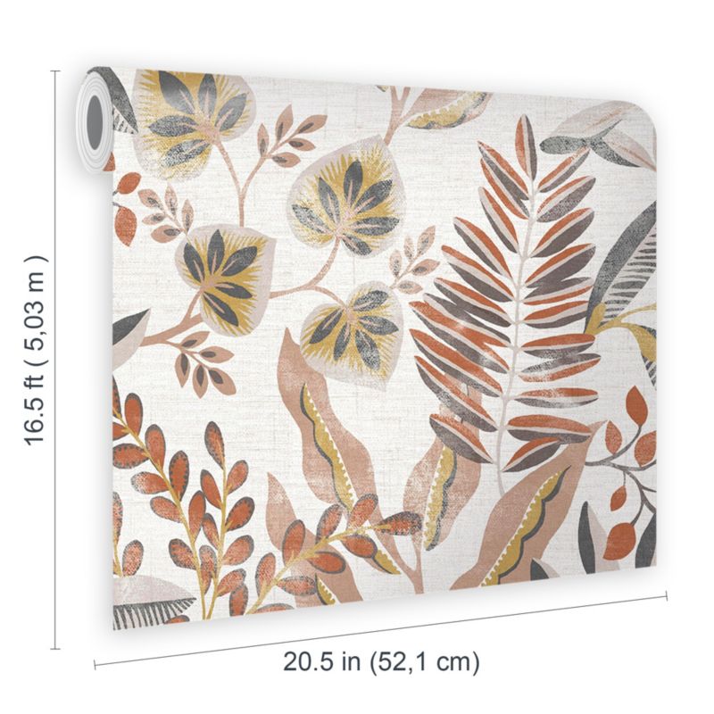 GoodHome Bronz vinyltapet på nonwoven i lys beige