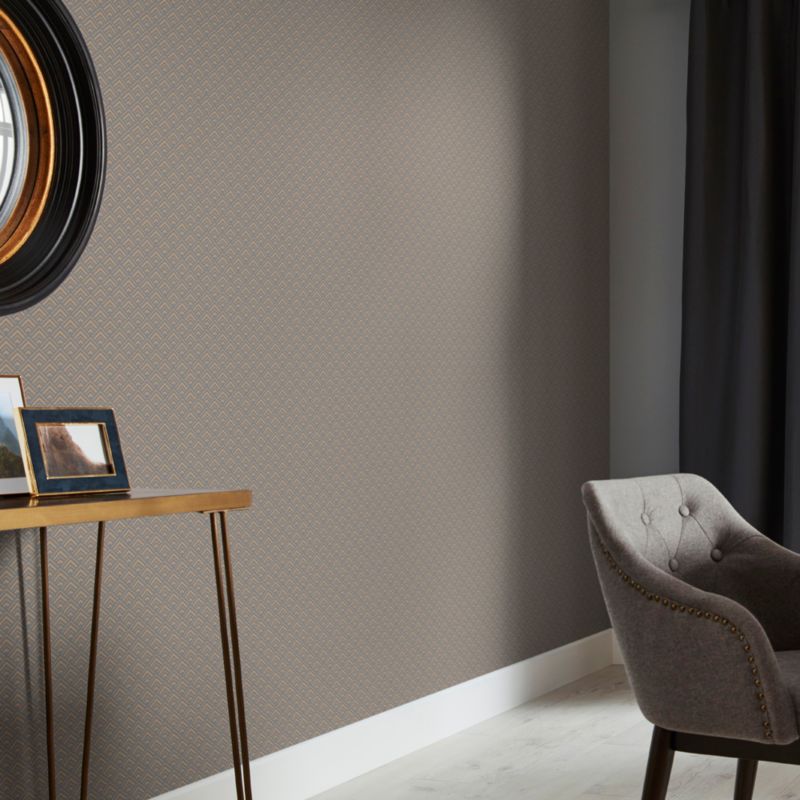 GoodHome Ficus brun vinyltapet på nonwoven