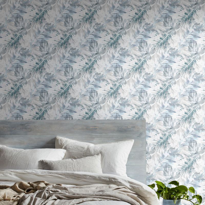 Vinyltapet på nonwoven GoodHome Jarava blå