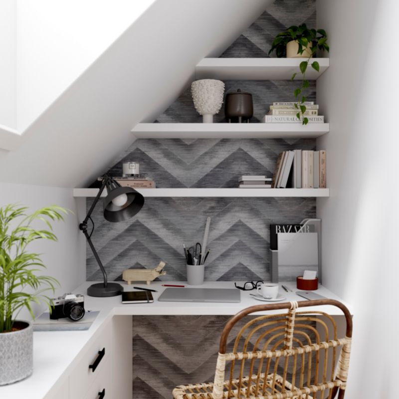 GoodHome Moone grå vinyltapet på non-woven