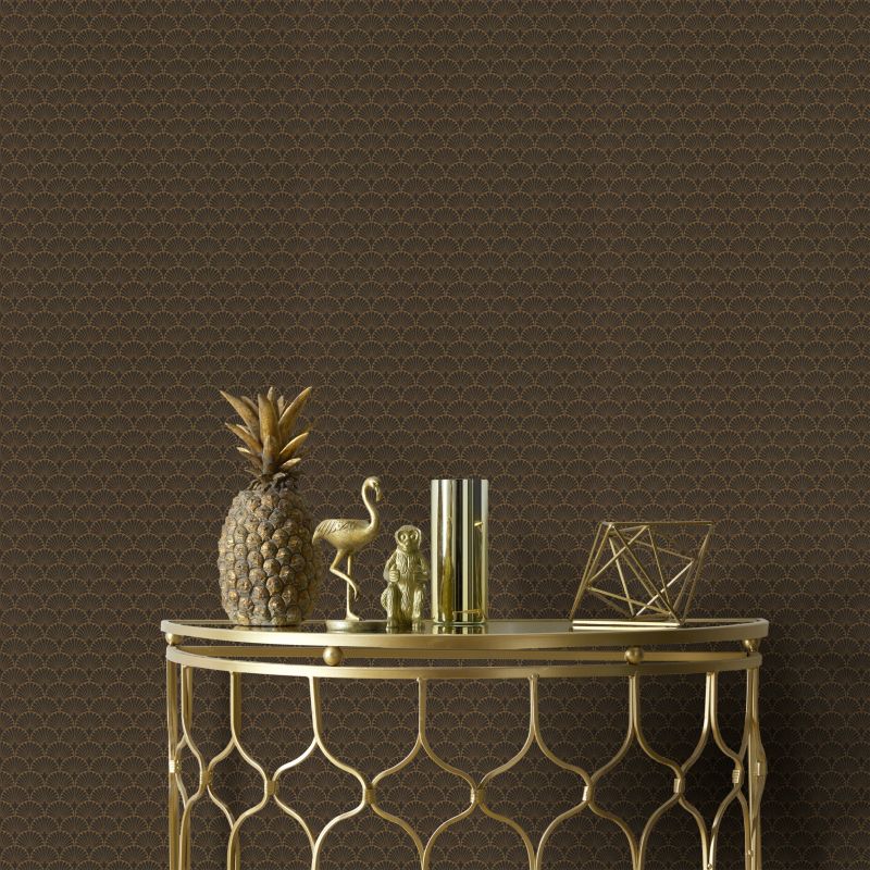 GoodHome Nosea sort vinyltapet på nonwoven