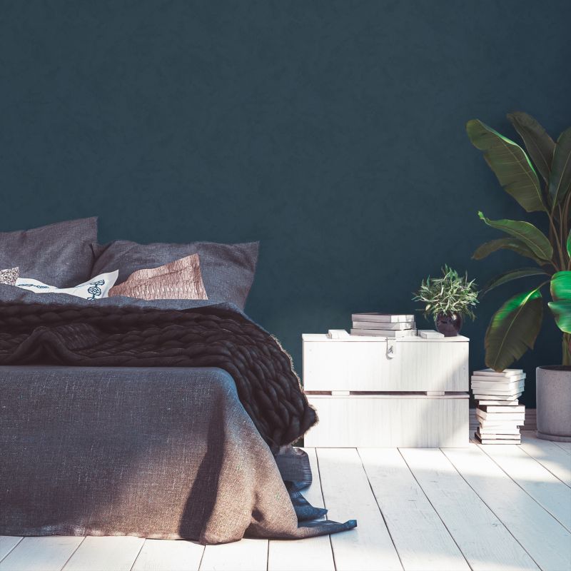 Vinyltapet på nonwoven-baggrund Izier i mørkeblå