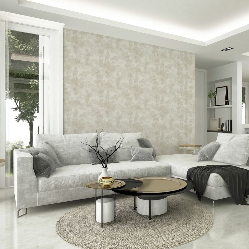 Vinyltapet på nonwoven Jervi i cremefarve