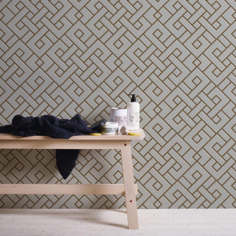 Vinyltapet på nonwoven Nimie i cremefarve