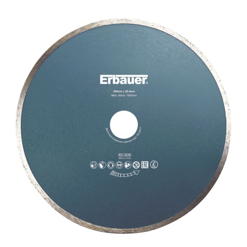 Erbauer kontinuerligt diamantskive 200 x 25,4 mm