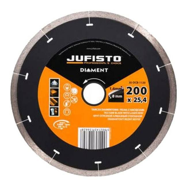 Jufisto fuld diamantklinge 200 x 1,6 x 25,4 mm