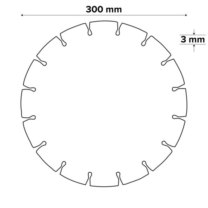 Norton universal diamantklinge til skæring 300 x 20 mm