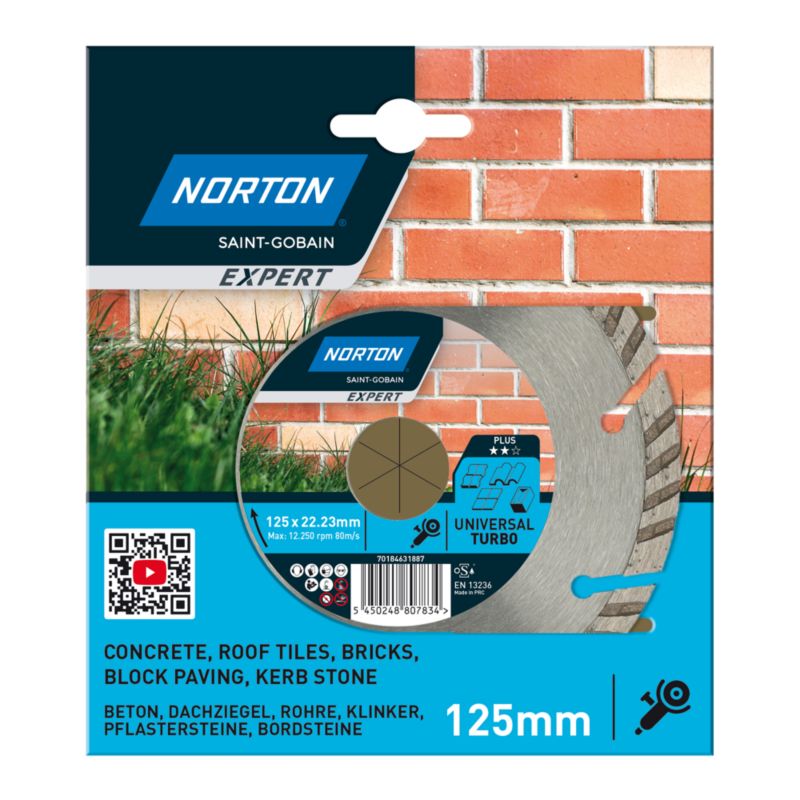 Norton Turbo universal diamantklinge 125 x 22,23 mm