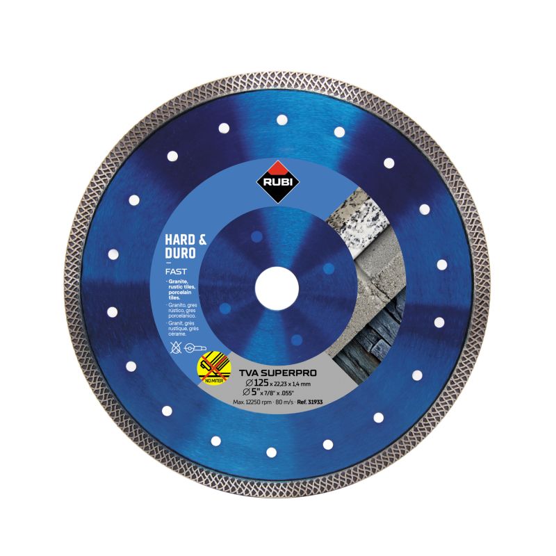 Diamantskive Rubi Turbo gres granit TVA1,4 x 125