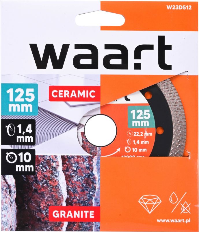 Waart diamantklinge flet 125 x 1,4 x 22,2 mm