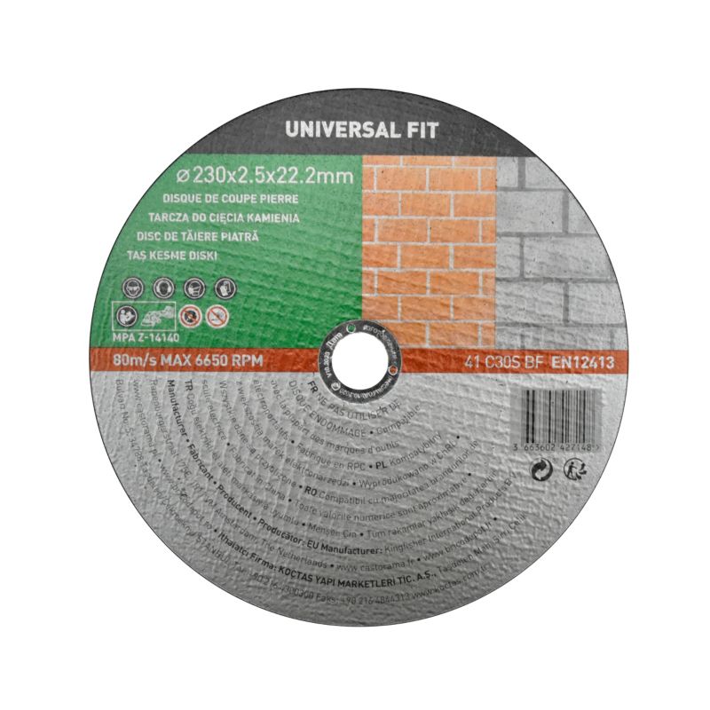 Universal fit skæreskive til beton 230 x 2,5 mm