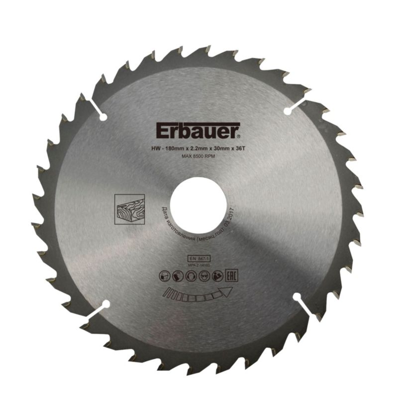 Erbauer savklinge til træ 180 x 30/20/16 mm 36T