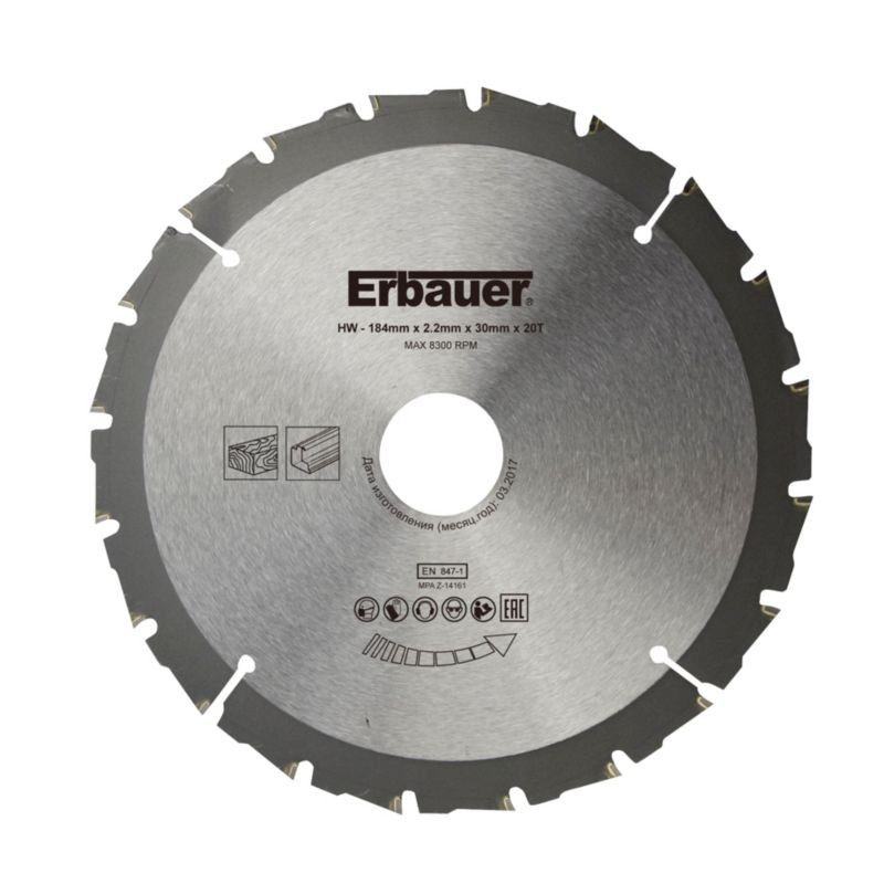 Erbauer universalskive 184 x 30/20/16 mm 20T