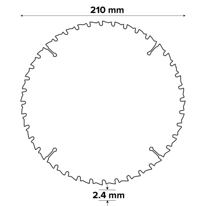 Erbauer universal klinge 210 x 30/25/20/16 mm 40T