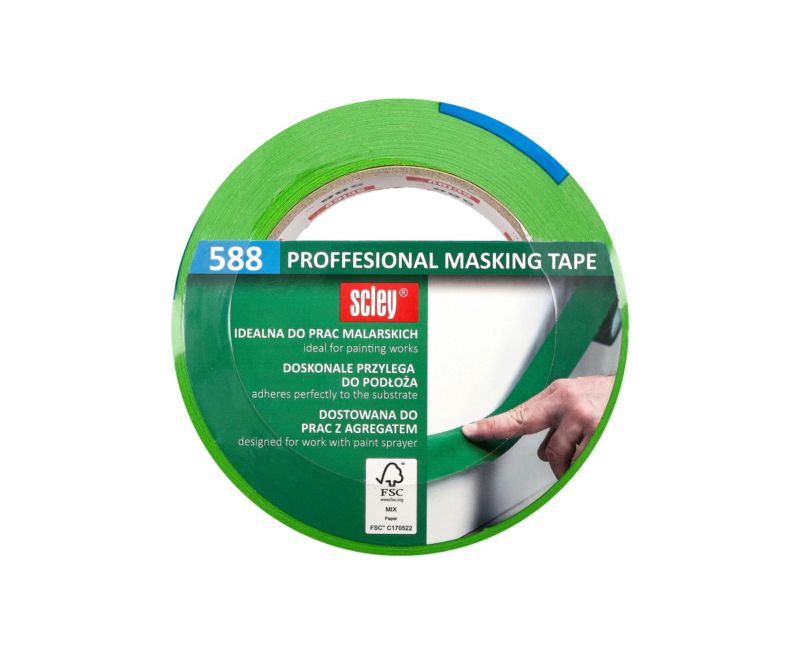 Scley grøn malertape 38 mm x 50 m