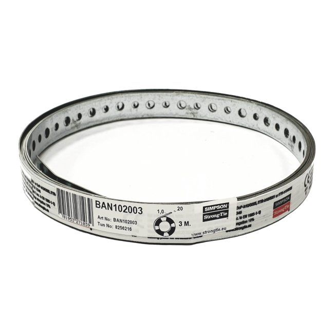 Perforeret bånd 20 x 3000 x 1 mm