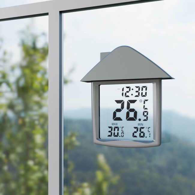 Elektronisk vinduestermometer Terdens transparent