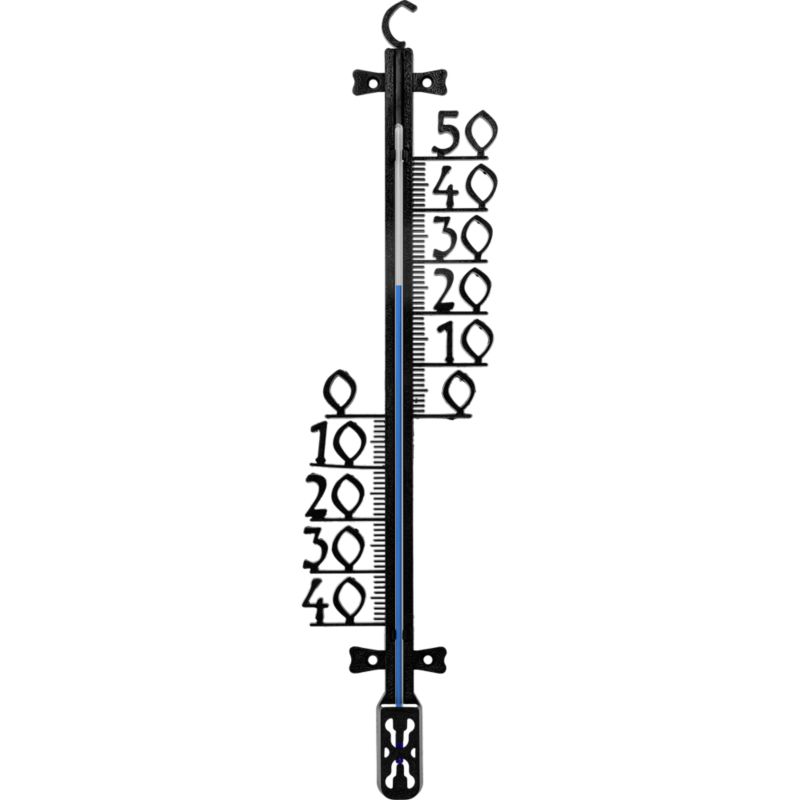Udendørs have-termometer 41 cm sort