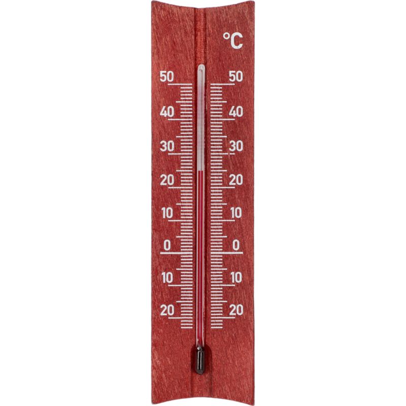 15 cm rumfarvet analogt rumtermometer i træ
