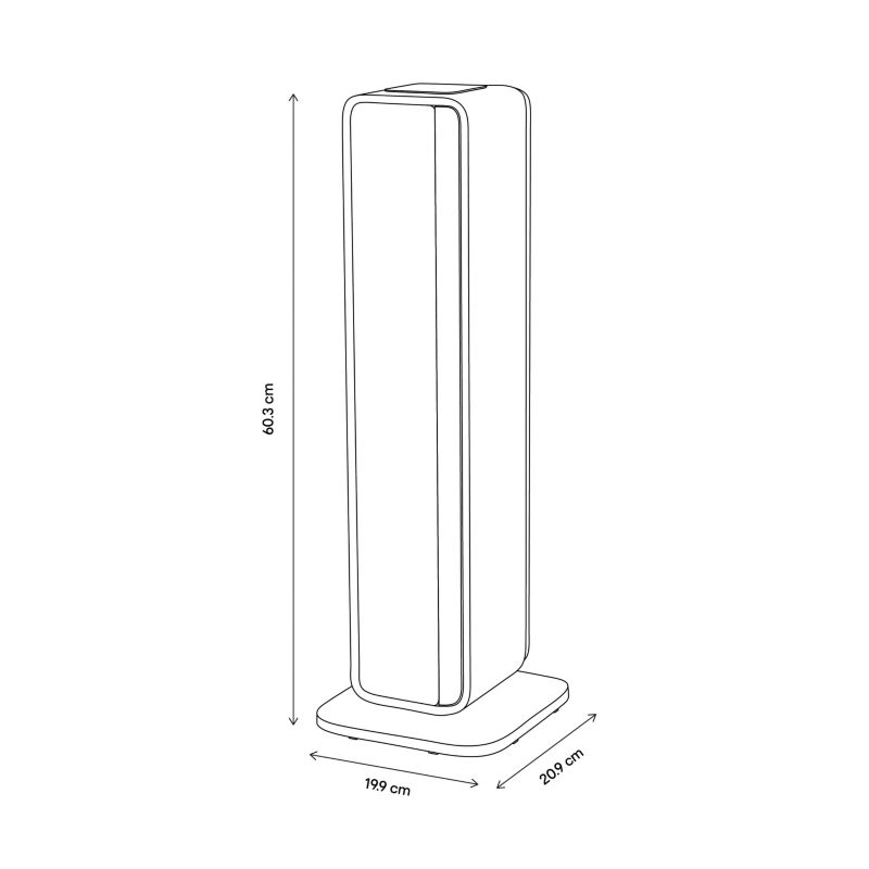 PTC tårnvarmeblæser 2000 W