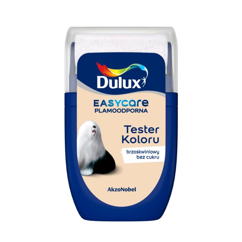 Tester af maling Dulux EasyCare sukkerfri fersken 0,03 l