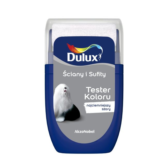 Dulux malingstester til vægge og lofter, mørkeste grå, 0,03 l
