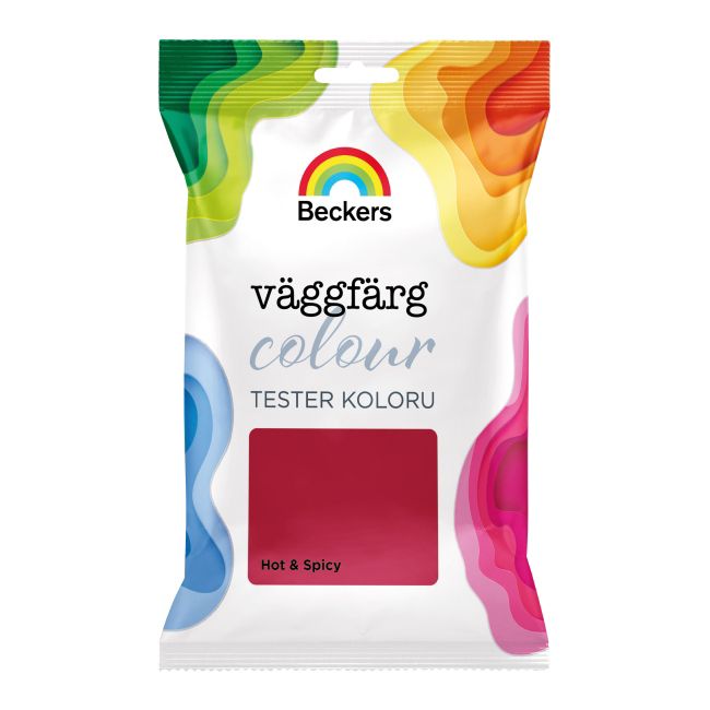 Tester til farve Beckers Vaggfarg Colour hot & spicy 0,05 l