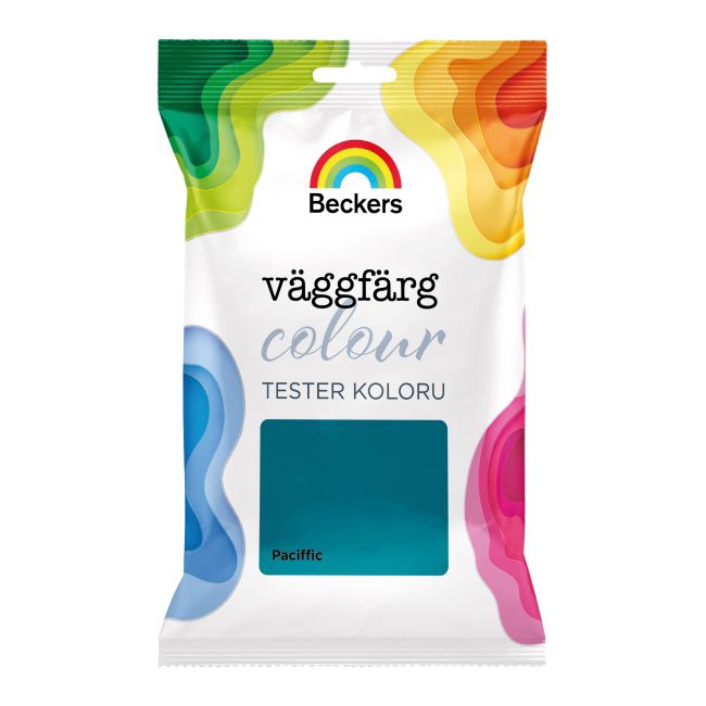 Beckers Vaggfarg Colour farvetest, Pacific blå, 0,05 l