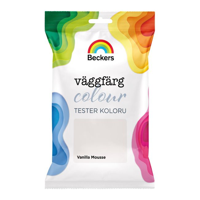 Tester til farve Beckers Vaggfarg Colour vanilla mousse 0,05 l