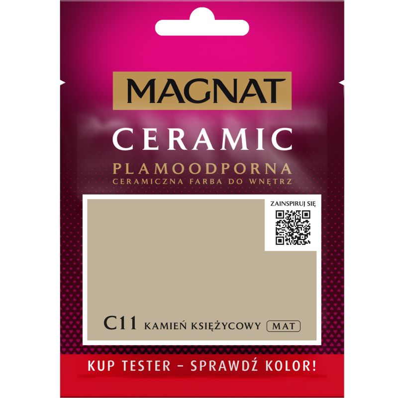 Tester maling Magnat Ceramic C11 månestensgrå 0,03 l