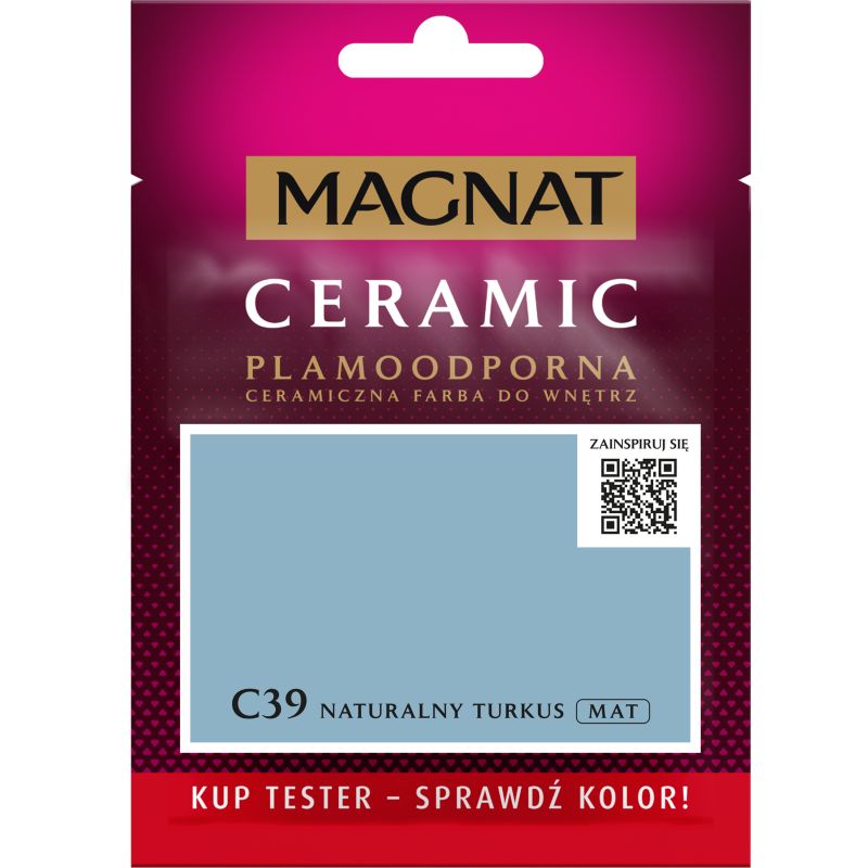 Tester maling Magnat Ceramic C39 naturlig turkis 0,03 l