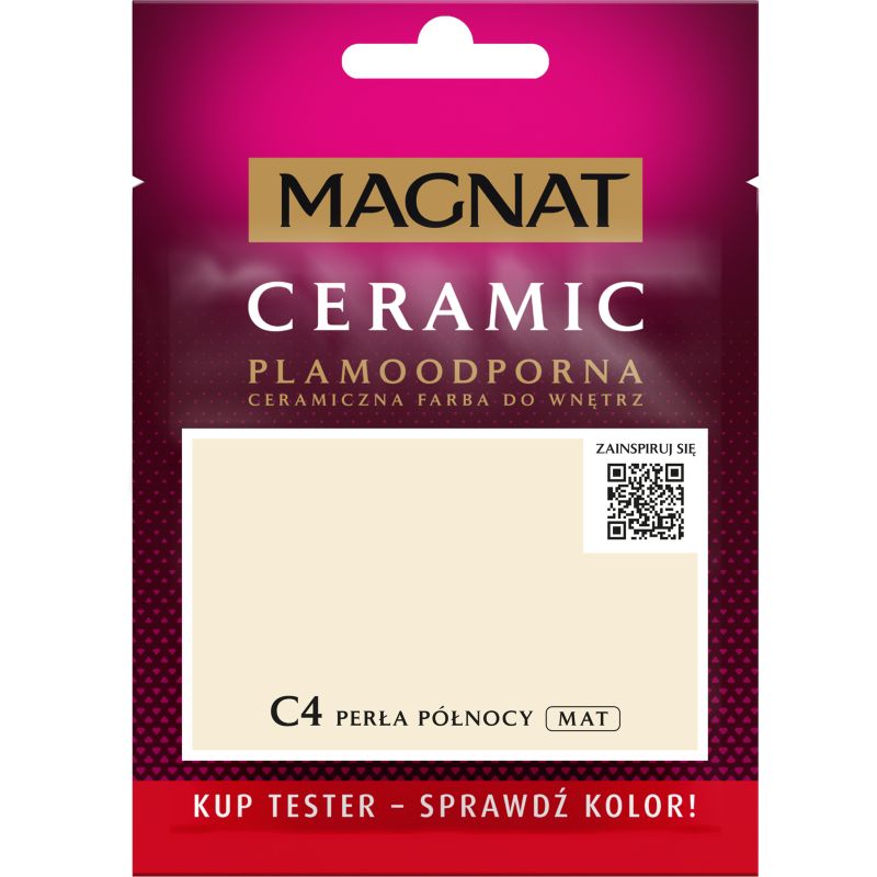 Tester maling Magnat Ceramic C4 perle af nord 0,03 l