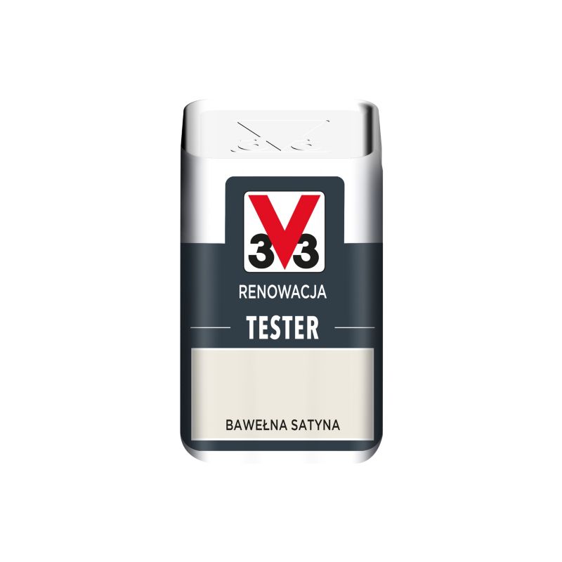 V33 renoveringsmaling tester bomuld satin 0,05 l
