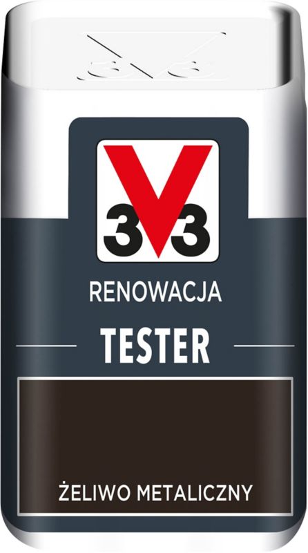 V33 renoveringsmaling tester støbejern metallic 0,05 l