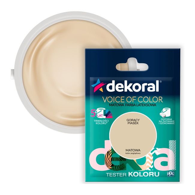 Dekoral Voice of Color farvetest i farven varm sand 0,05 l