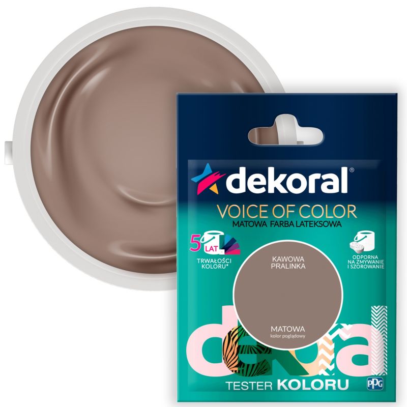 Testerfarve Dekoral Voice of Color kaffebrun praline 0,05 l