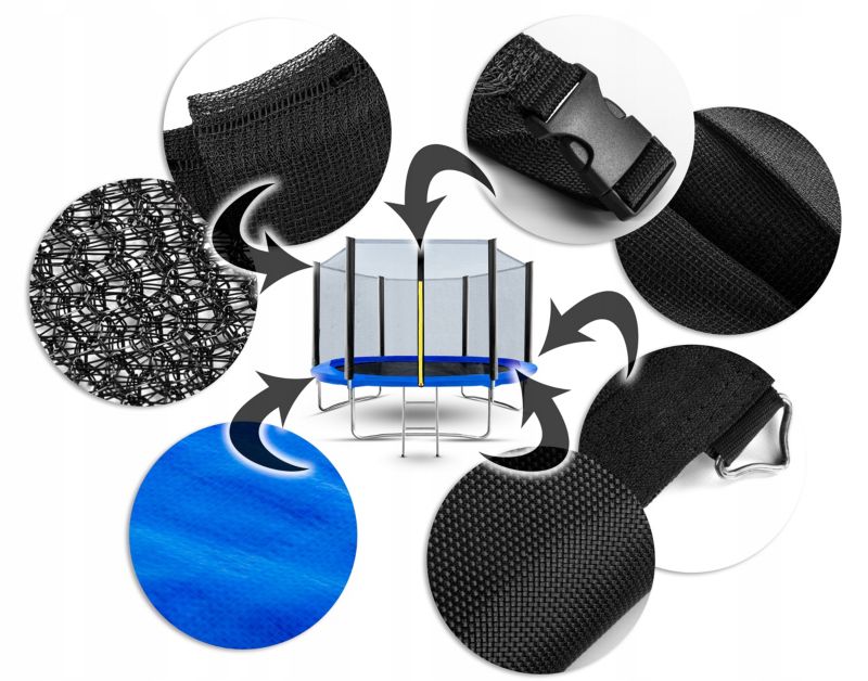 Havetrampolin Corciano 252 cm 8 ft med udendørs net, 1 stk.