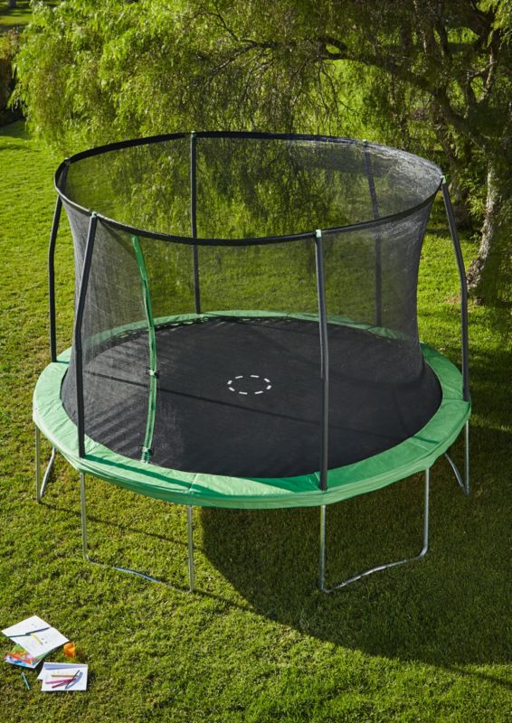 Trampolin med sikkerhedsnet, Ø 3,66 m