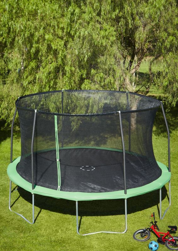 Trampolin med sikkerhedsnet, Ø 4,27 m