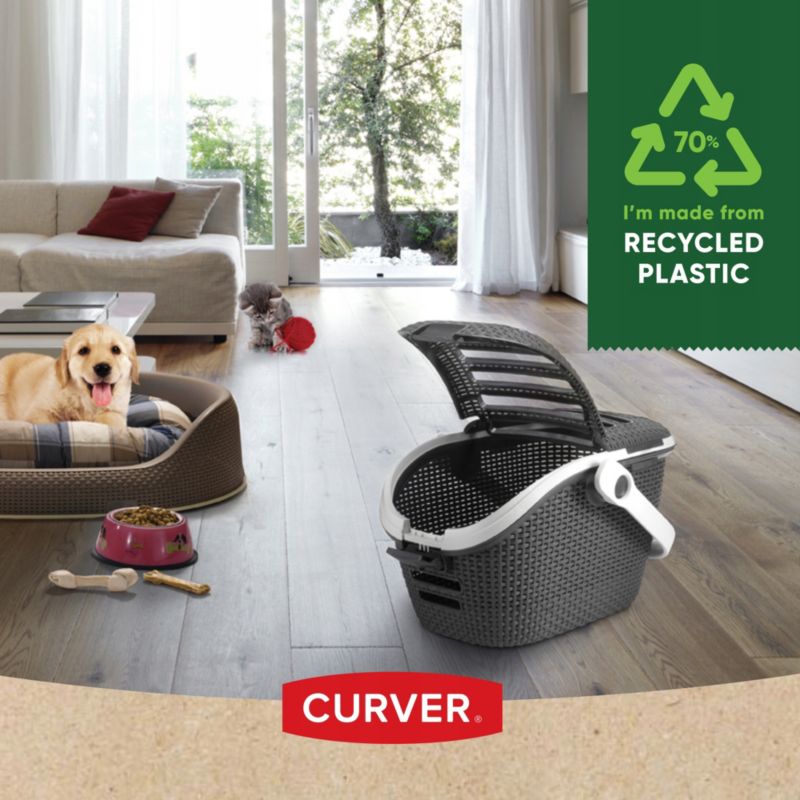Curver Pet Life kæledyrstransportør 33 x 53 cm, grafitgrå