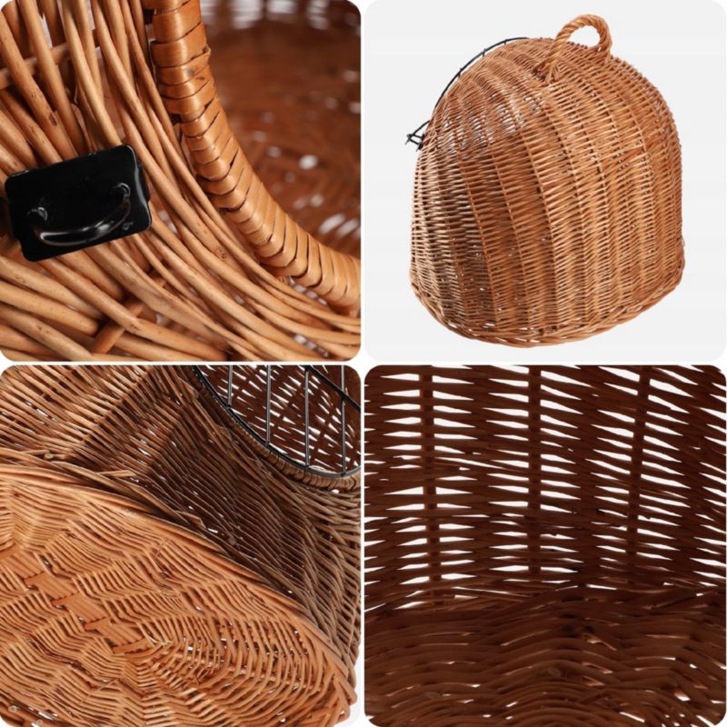 KADAX flettet transporttaske til hund og kat, kurv 42 cm, brun, 1 stk.